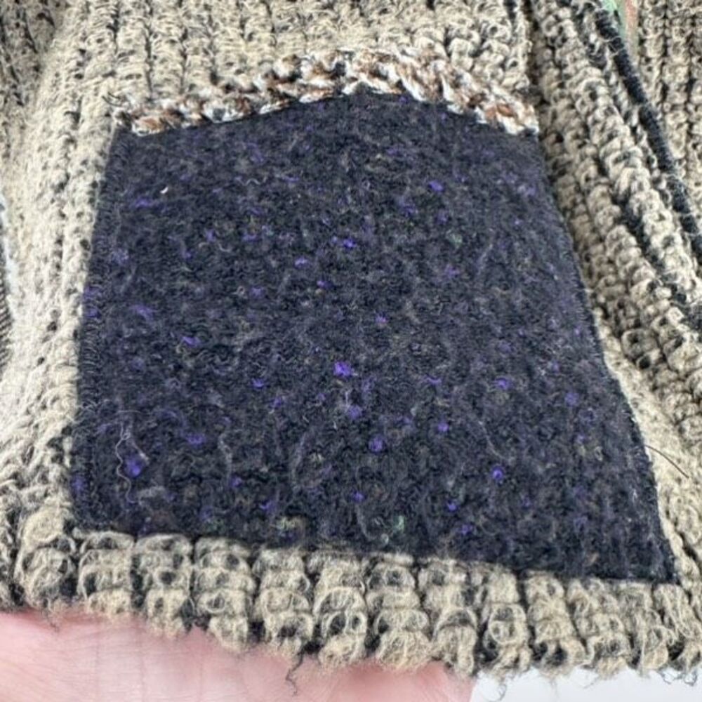 VTG Lee Andersen Womens Color-block Metallic Button Front Cardigan Jacket Medium - Picture 6 of 14